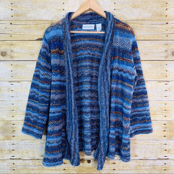 Alfred Dunner Sweaters - Alfred Dunner Cardigan Open Front Size Large